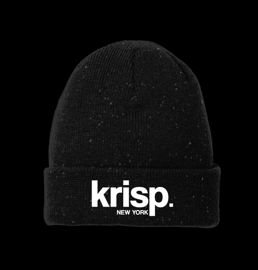black/graphite speckled beanie | krisp. New York
